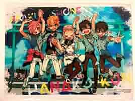 地縛少年花子くん　下敷き　特典Gファンタジー限定コースター　描き下ろしイラスト本 Toilet-Bound Hanako-kun - Plastic Sheet (集合 B5下敷き 「地